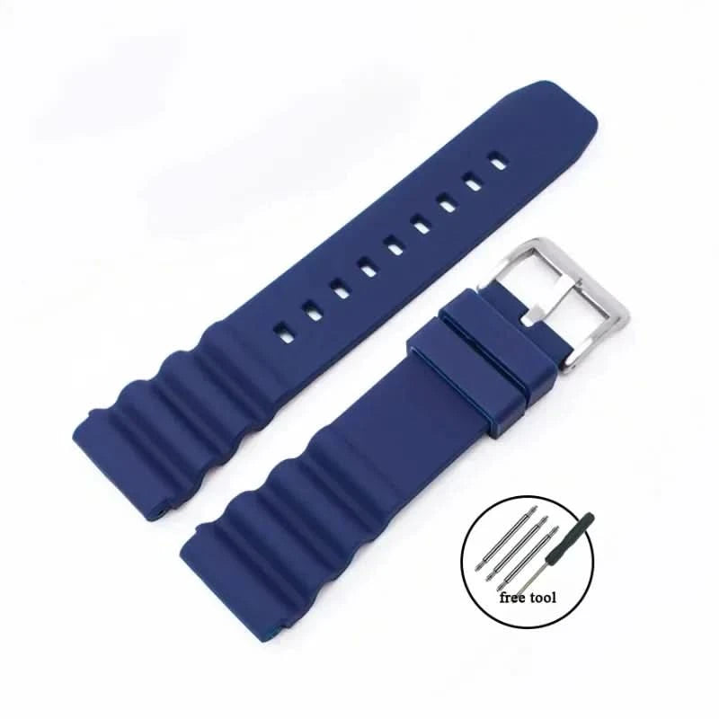 Silicone Watch Band 20mm 22mm For Rolex SUBMARINER Waterproof Diving Bracelet For Citizen For Seiko SKX007 SRP777J1 Sports Strap - M & M Global