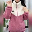 Thickened Hooded Cotton Jacket Women's Warmth Winter Coat Fleece Lined Mommy Style Outerwear Chinese Brand AE Stock