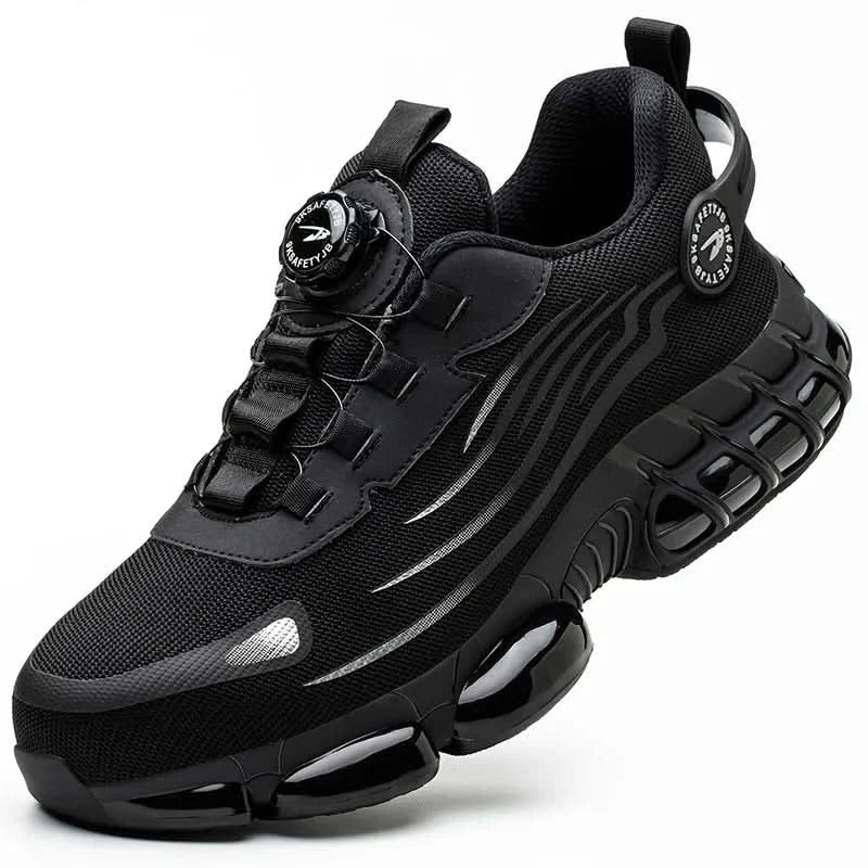Rotating Button Steel Toe Safety Shoes Men Anti-smash Anti-puncture Work Shoes Breathable Sport Shoes Security Protective Boots
