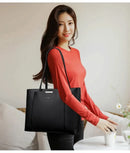 Solid Color Luxury Handbag Women Bags Designer HIgh Quality Leather Shoulder Bags for Women 2024 High Capacity Shopping Tote Bag - M & M Global