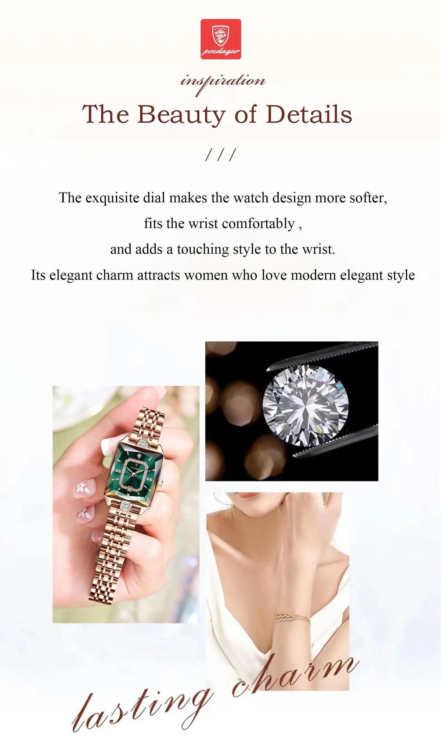 POEDAGAR Luxury Watch For Woman Waterproof Calendar High Quality Ladies Watch Stainless Steel Quartz Women's Watches Elegant+Box - M & M Global