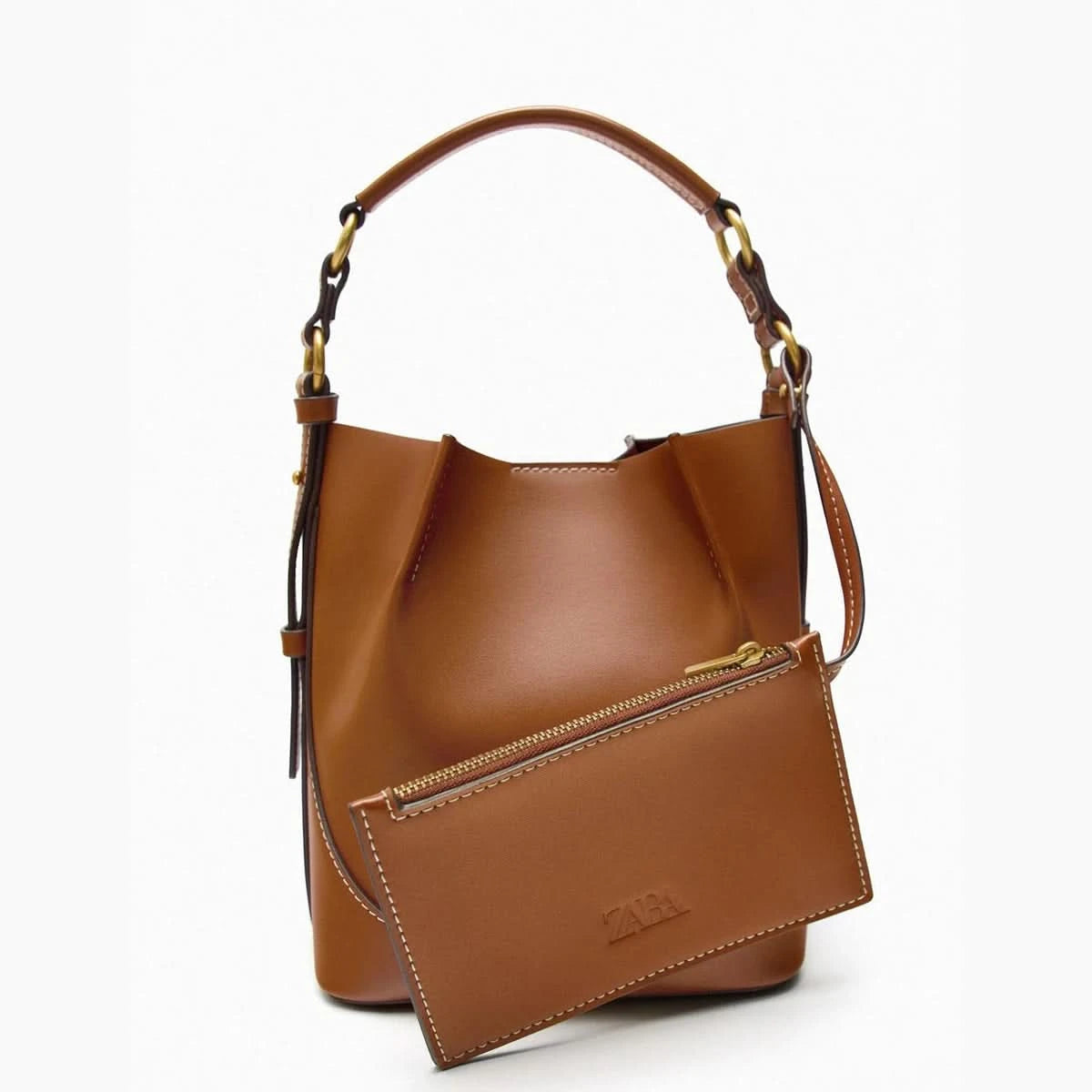 2024 new large capacity wide shoulder strap single shoulder tote sling sling sling bucket bag - M & M Global