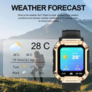 Smartwatch with full touch screen, sports watch can answer and make calls, with message reminders, customizable dial wallpaper a