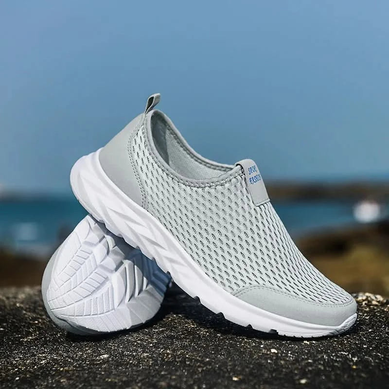 YRZL Men's Sneakers Breathable Mesh Men Casual Shoes Outdoor Non-Slip Big Size Loafers Walking Lightweight Male Tennis shoes - M & M Global