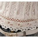 Summer Casual Solid Blouses for Women Petal Sleeve Floral Lace Tops Sweet Chiffon O-neck Short Shirts Elegant Chic New 01C - M & M Global
