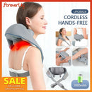 Wireless Neck Shoulder Massager 6D Heated Kneading Shiatsu Massage Shawl Cervical Back Massager for Electric Neck And Back - M & M Global