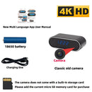 Improved HD 4K WiFi mini camera, upgraded infrared night vision, motion detection, remote viewing, HD wireless camera - M & M Global