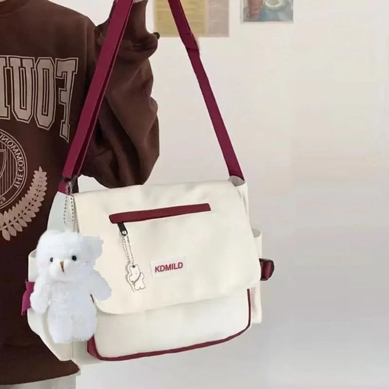 Women's Bag Korean Style Female Messenger Bags College Large Capacity Versatile Shoulder Bag Student School Bags Bolsos Sac - M & M Global