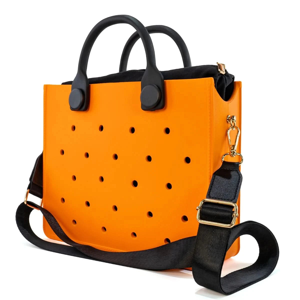 The orange guy Purple Women Fashion New EVA Punched Handbag Casual Waterproof Travel Tote Bag Fit Charms Outdoor Beach Bags - M & M Global
