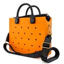The orange guy Purple Women Fashion New EVA Punched Handbag Casual Waterproof Travel Tote Bag Fit Charms Outdoor Beach Bags - M & M Global