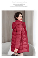 2024 New Winter Hooded Jacket Women Korean Parkas Loose Down Cotton Coats Overcoat Female Casual Thick Warm Windproof Outerwear