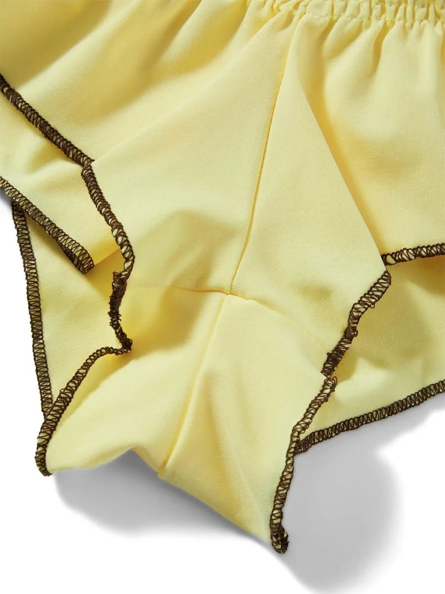 Women Bikini 2024 Patchwork Sleeveless Padded Bra And Frills Thong Bottoms Bikini Women Summer Beach Padded Up Bathing Suits - M & M Global