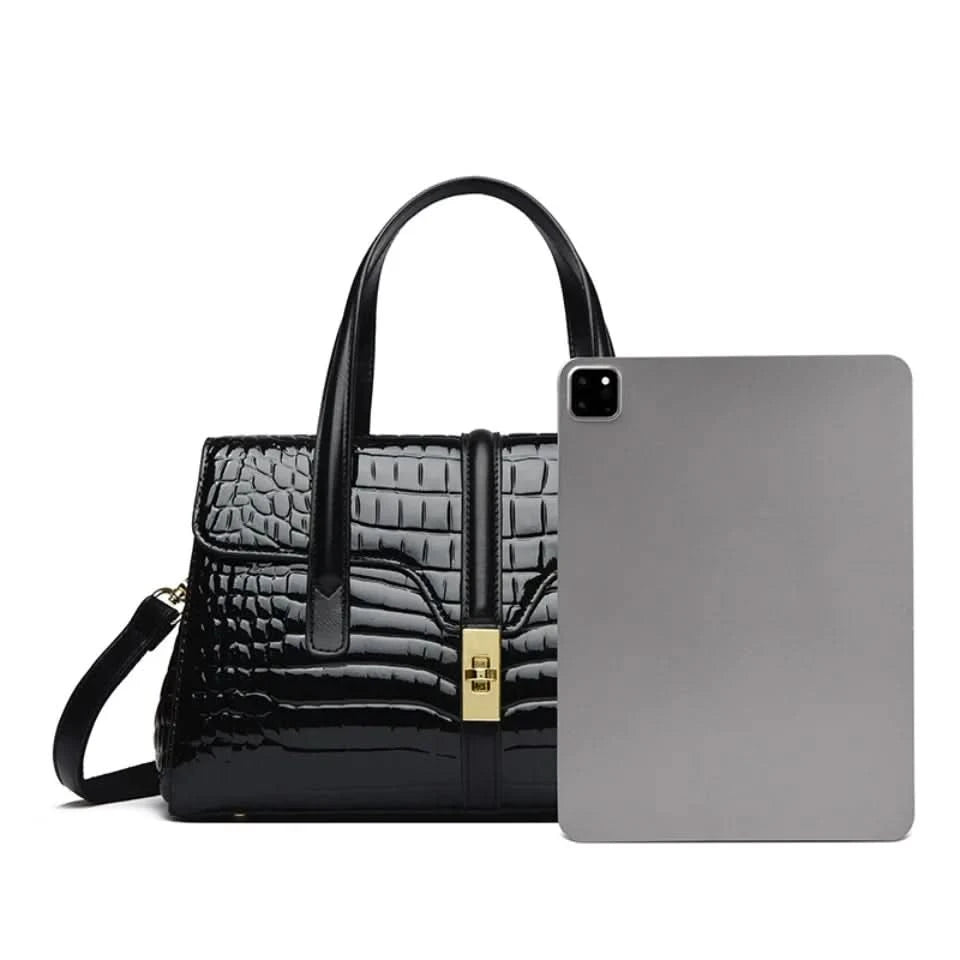 Luxury Shoulder Tote Bag Alligator Patent Leather Hand Bags for Women 2025 Designer Daily commuting Handbags HIgh Quality Sac - M & M Global