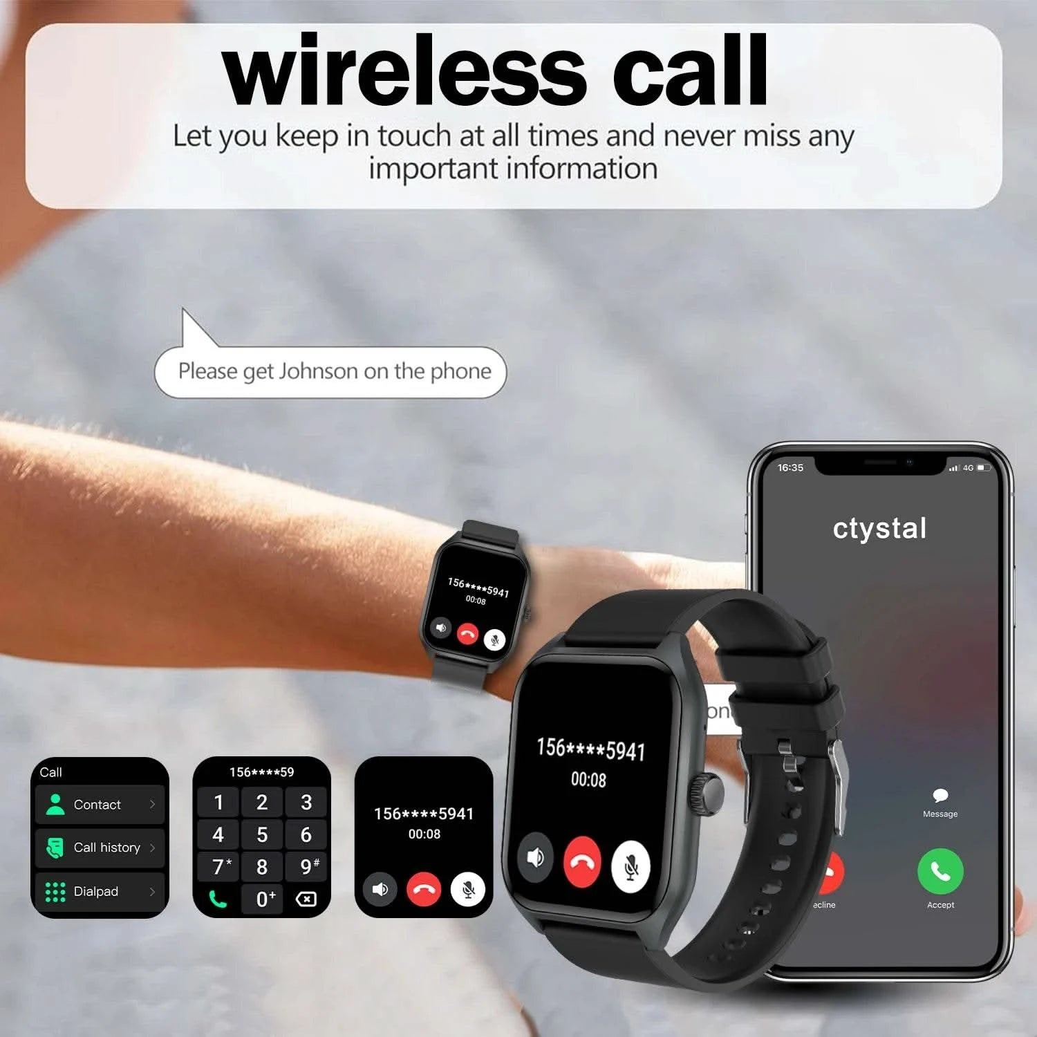 AI Voice Assistant Smart Watch for Men Women, 1.96'' HD Screen Activity Trackers with 100+Sports/ Sleep/ Heart Rate Monitor - M & M Global