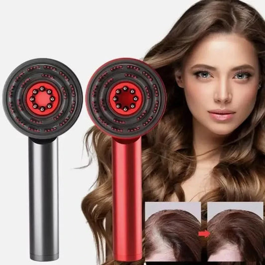 Electric Scalp Massager Hair Oil Applicator Scalp Massager 3 Modes Blue/Red Light Scalp Massager Tool Vibrating Massage comb - M & M Global
