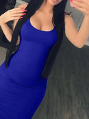 New 2026 Sleeveless Full Length Wrapped Women's Dresses Elegant Casual Dresses