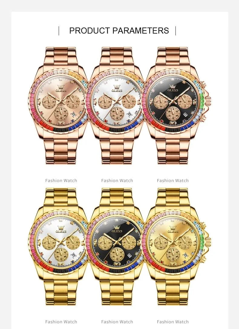 OLEVS 2939 Mens Watch Original Brand Quartz Watch Waterproof Luminous Watch For Men Multifunctional Chronograph Sport Date Reloj - M & M Global