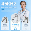 550ml Ultrasonic Cleaner, 45kHz Portable Jewelry Glasses Cleaning Machine, Deep Cleaning Ultrasound Appliance With 100ml Cleaning Solution, 5 Timer, 3 Power Levels, Degas Mode