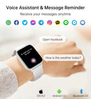 Dynamic UI Dials Smart Watch with 4.7cm HD Touch Screen, Wireless 5.2,Answer Calls, Sleep Tracking,Pedometer for Android Phones