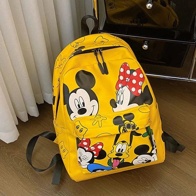 Disney Mickey PU Leather Backpack New Cute Cartoon Laptop Bag Minnie Mouse Large Capacity School Bag for Women Fashion Tote Bag - M & M Global