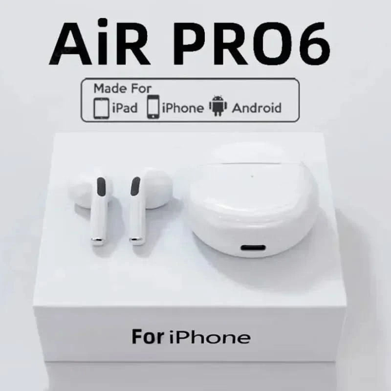 Pro 6 TWS Bluetooth Earphones Wireless Bluetooth Headset Noise Cancelling Earbuds with Mic Pro6 Wireless Headphones for IPhone - M & M Global