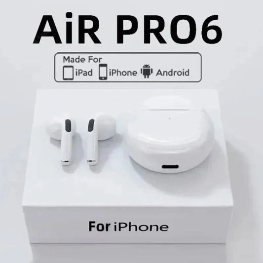 Pro 6 TWS Bluetooth Earphones Wireless Bluetooth Headset Noise Cancelling Earbuds with Mic Pro6 Wireless Headphones for IPhone - M & M Global