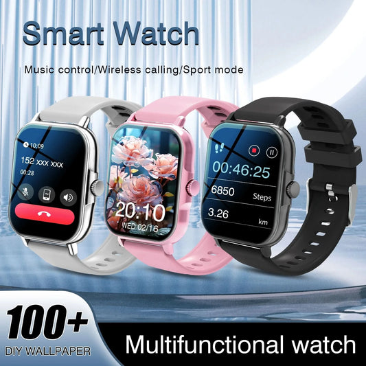 2.01-inch screen smart watch, call reminder, message display, music control and other functions, compatible with iPhone/Android