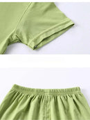 Children's Pajamas Modal Short-sleeved Suit Summer Pajamas Children's Clothing High Waist Belly Protection Home Clothes - M & M Global