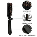 Natural Boar Bristle Beard Brush Men Facial Hair Cleaning Brush Professional Hairbrush Shaving Tools Beard Mustache Brushes - M & M Global