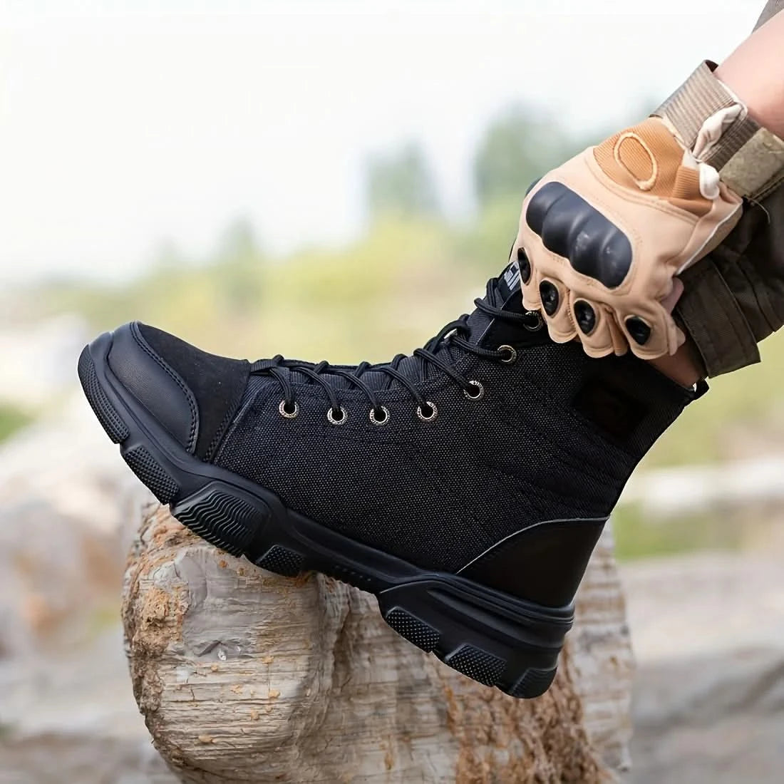 Men’s Industrial Safety Shoes Steel Toe Cap - Anti-Smash Anti-Punctur Outsole Outdoor Indestructible Construction Work Shoes