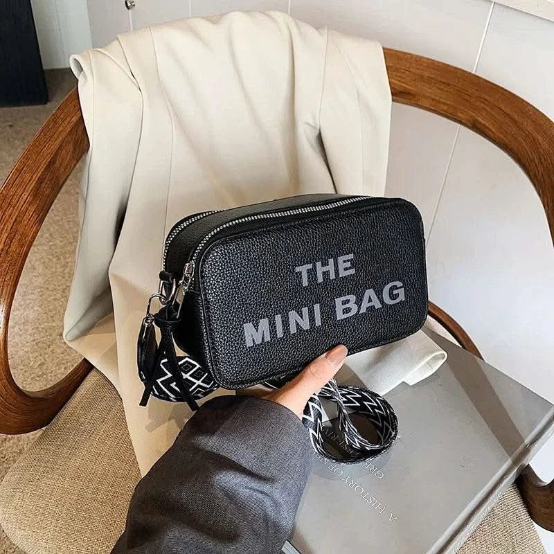 2025 New Small Square Bag Fashion Letter Pattern Chic Hobo Bag Trend PU Women Shoulder Bag Adjustable Strap Satchel Designer Bag - M & M Global