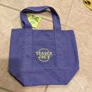 Trader Joe's 2-Pack Reusable Tote Bags - Orange & Purple Canvas Shopping Bags, Durable Grocery Tote for Farmers Market