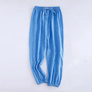 Boy Girl Breathable Bamboo-Cotton Long Pants for Children Unisex Style Elastic Waist Summer Sleepwear Kids Nightwear Trousers - M & M Global