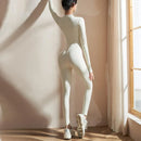 Womens Yoga Jumpsuits Long Sleeve Thin Slim Fit Stretch One Piece Playsuits Romper Sexy Fitness Female Basic Zipper Sportwears