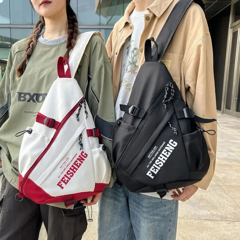 Techwear Style Outdoor Motorcycle Sport Single Shoulder Backpack Unisex Hip Hop Multifunction Chest Bag Tactical Crossbody Bag - M & M Global