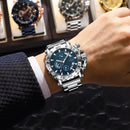 POEDAGAR Luxury Watch For Men Calendar Luminous Waterproof Man Clock Male Chronograph Stainless Steel Men's Quartz Watches Reloj - M & M Global