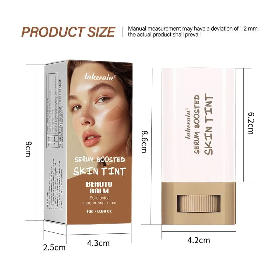 Stick Foundation Balm Serum Boosted Skin Tint Foundation Stick Smooth Plumper Hight Coverage Travel Bronze Foundation Stick Make - M & M Global
