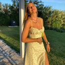 Women Elegant Floral Beach Vacation Bodycon Streetwear Long Dress 2024 Summer Clothes Wholesale Items For Business - M & M Global