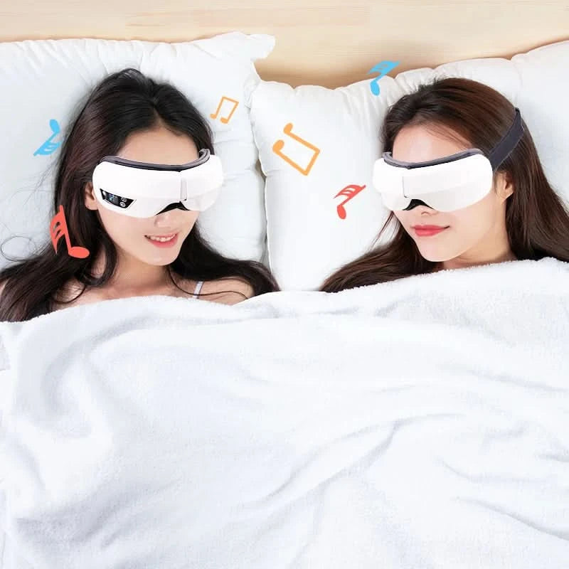 Smart Eye Massager Rechargeable Eye Mask For Dark Circles, Puffiness Dry Eyes Fatigue Relief Perfect For Sleep & Travel - M & M Global