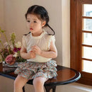 2024 New Girls' Suit Summer Children's Dress Baby Girl Fashionable Children's Top+Skirt Two-Piece Set - M & M Global