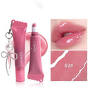 New Hydrating Mirror Lip Gloss Moisturizing Shiny Lipstick with Bow Keychain Lip Makeup Beauty Cosmetics