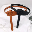 Knotted Belts for Women Belt Lady Waistband Soft Genuine Leather Suede Cowhide Waist Belt Straps Long Dress Coat Accessories - M & M Global