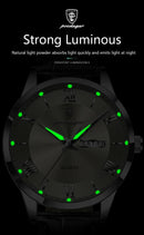 POEDAGAR Top Luxury Watch For Men Military Waterproof Luminous Date Week Man Wristwatch Leather Men's Quartz Watches Sport Reloj - M & M Global