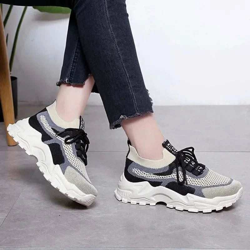 2025 Sneakers Women Platform Flat Shoes Woman Shoes Green Casual Trainers Ladies Chunky Sneakers Women Shoes - M & M Global