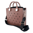 The orange guy Purple Women Fashion New EVA Punched Handbag Casual Waterproof Travel Tote Bag Fit Charms Outdoor Beach Bags - M & M Global