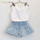 Summer Baby Girls Clothes Toddler Clothing Vest+Shorts 2PCS set Children Girls Costume 0-7Year Infant Outfits kidswear BC1152 - M & M Global