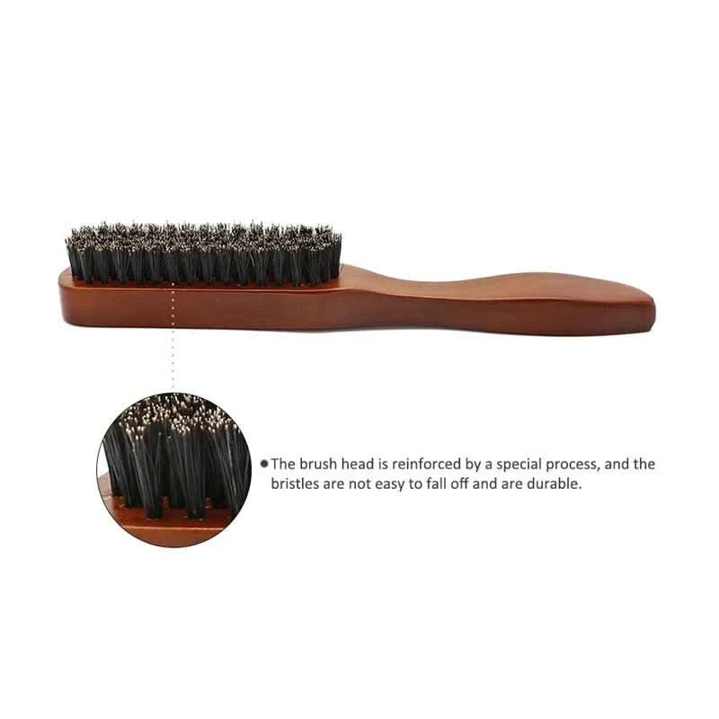 Natural Boar Bristle Beard Brush Men Facial Hair Cleaning Brush Professional Hairbrush Shaving Tools Beard Mustache Brushes - M & M Global