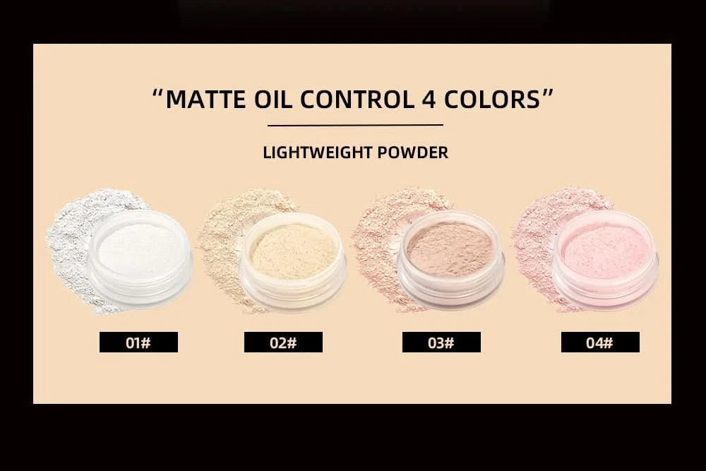 Face Loose Powder Translucent Matte Pink White Setting Powder Oil-Control Cosmetics Long-Lasting Waterproof Facial Makeup Powder - M & M Global