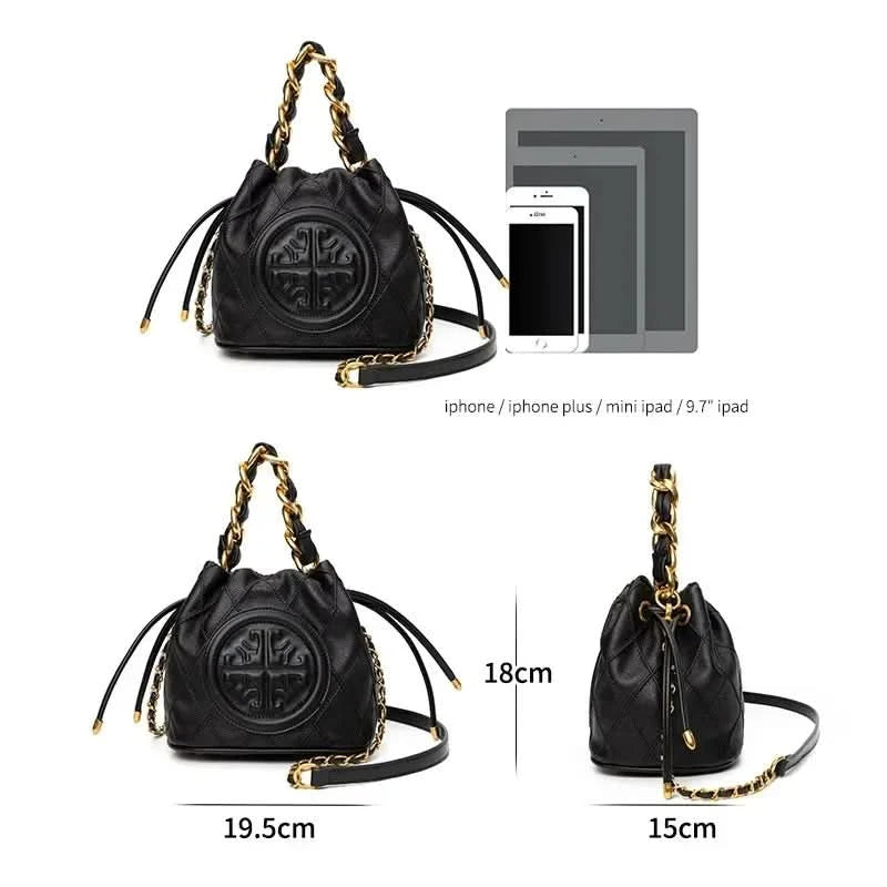2024 New Luxury Lightweight Women's Handbag Niche Design Chain Crossbody Bucket Bag Fashionable Shoulder Bag - M & M Global