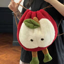 Anime Love and Deepspace Caleb Cosplay Fluffy Apple Drawstring Backpack Cartoon Shoulders Bag Large Capacity Knapsack Xmas Gift - M & M Global